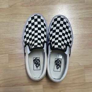 Checkered Vans Slip On